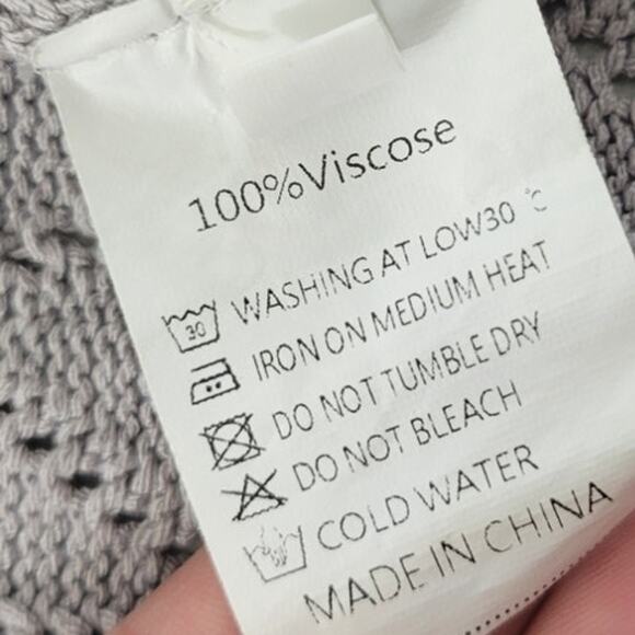 Women's Lace Knit Sweater - Gray - Picture 9 of 9